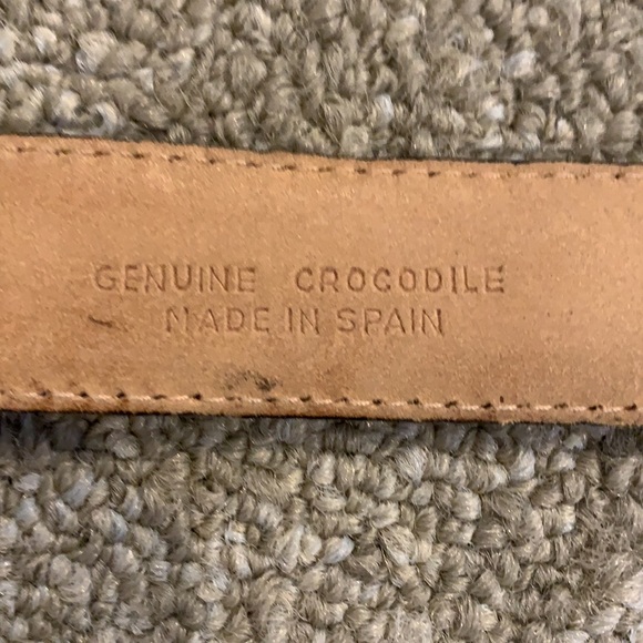 Briggs Ltd. Genuine Crocodile Brown Leather Belt - Picture 10 of 16